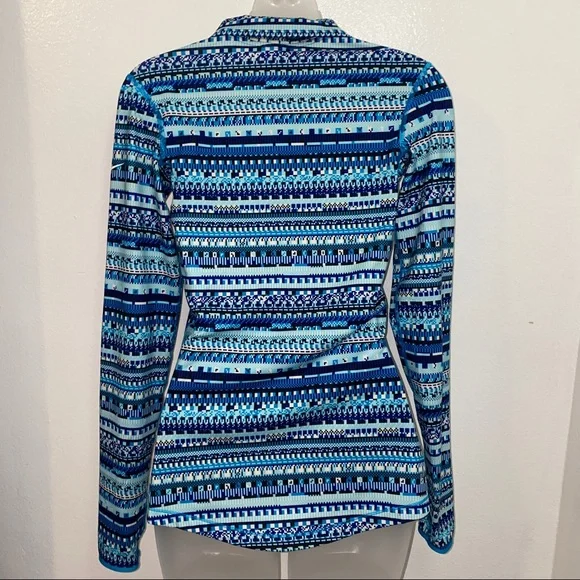 Nike Dri fit blue patterned quarter zip - Picture 5 of 7